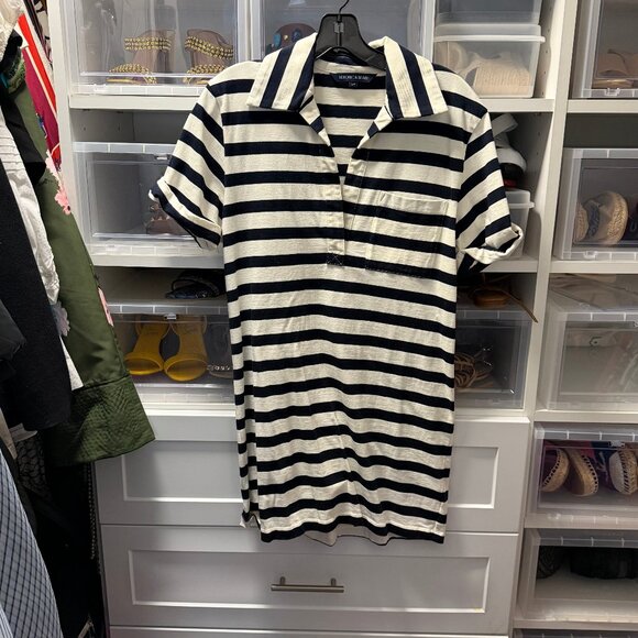 Veronica Beard Cayden striped cotton polo dress - Picture 3 of 3